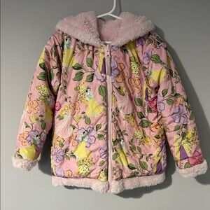 Reversible Disney Princess Winter Kids Jacket - size 6